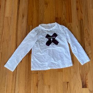 Zara white shirt with long sleeves. Girl size 9/10